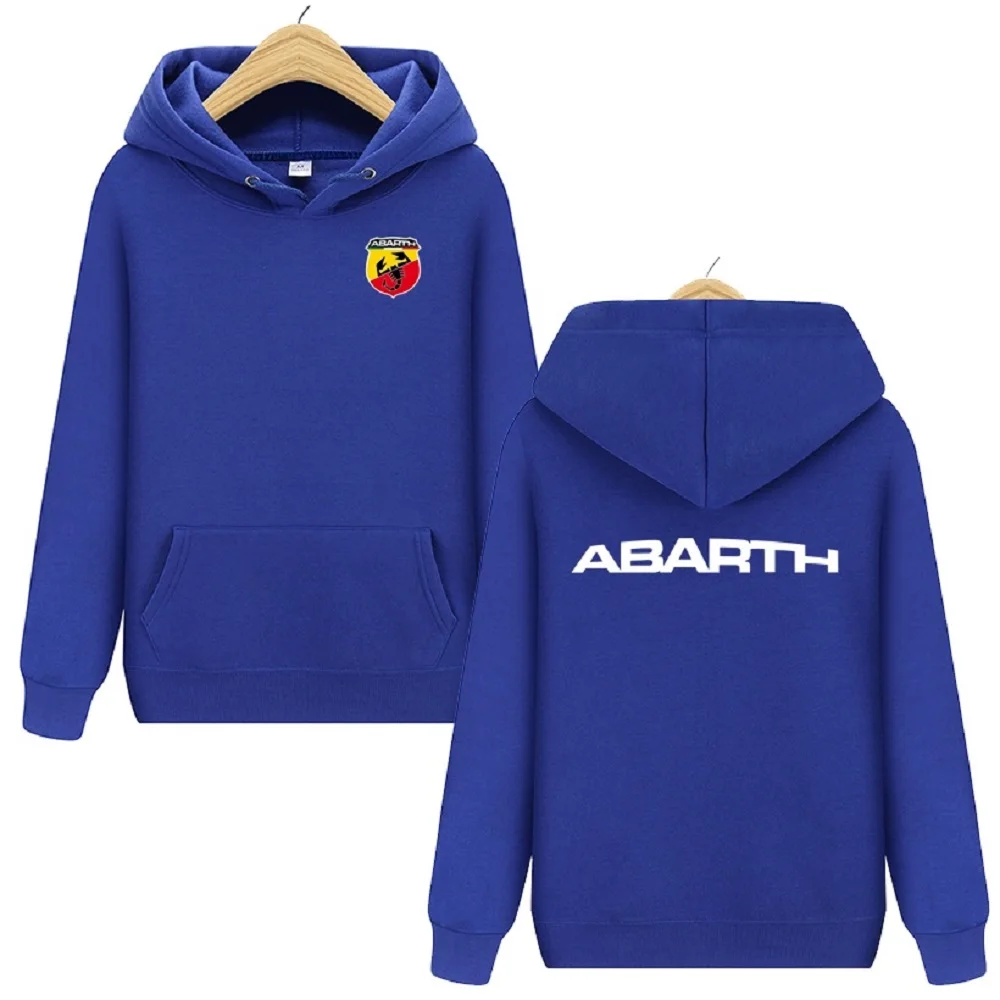청년 남성용 통기성 풀오버 후드티, Abarth Scorpion 로고, 따뜻한 양모 맨투맨