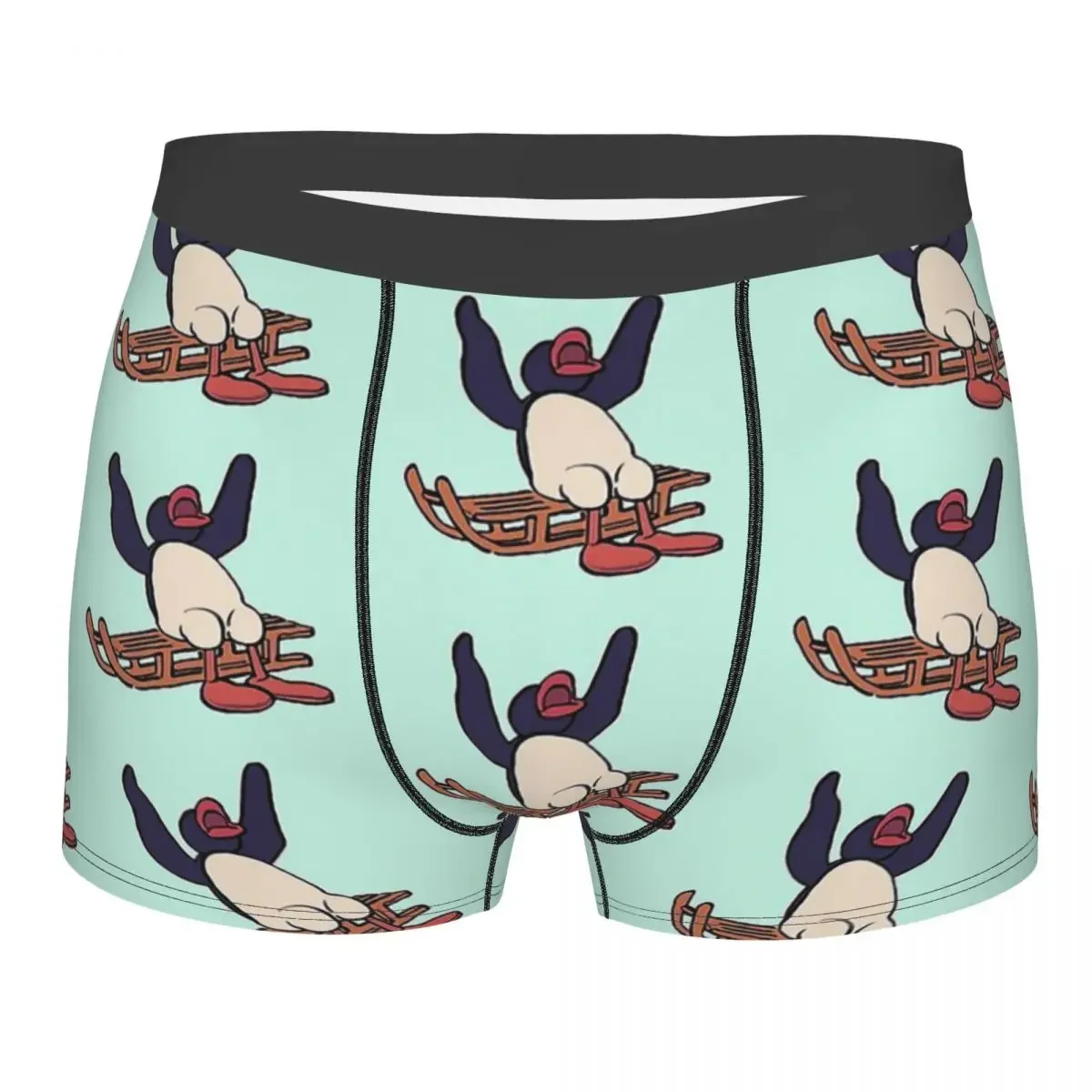 I Draw Screaming Penguin On A Sleigh Meme Men Boxer Briefs Angery Pingu Breathable Underwear High Quality Print Shorts Gift Idea