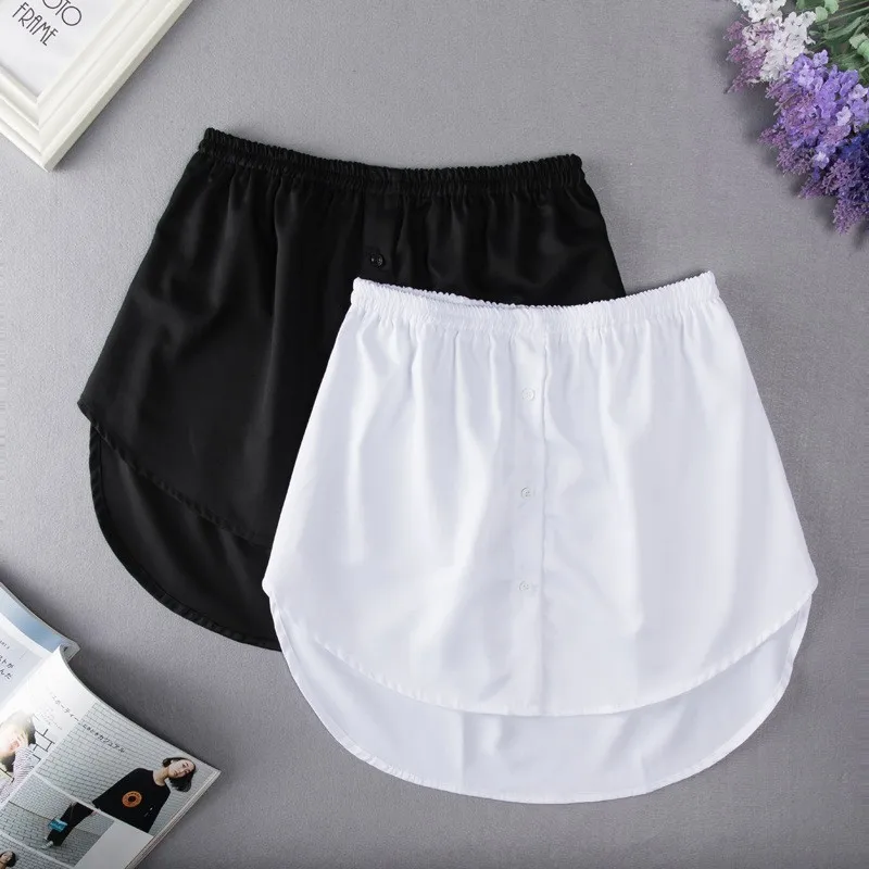 

Women Fake Shirt Hem Detachable Underskirt Irregular Skirt Tail Blouse Hem Extender Mini Skirt Layered Inner Layer for women