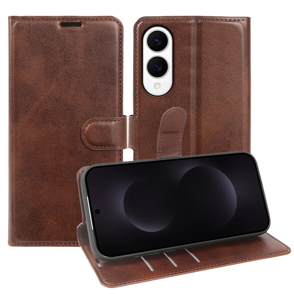 

Luxury Leather Wallet Case for Samsung Galaxy S26Ultra S25 Edge S24 Plus S23 S22 S21 FE Magnetic Card Slot Holder Cover Funda