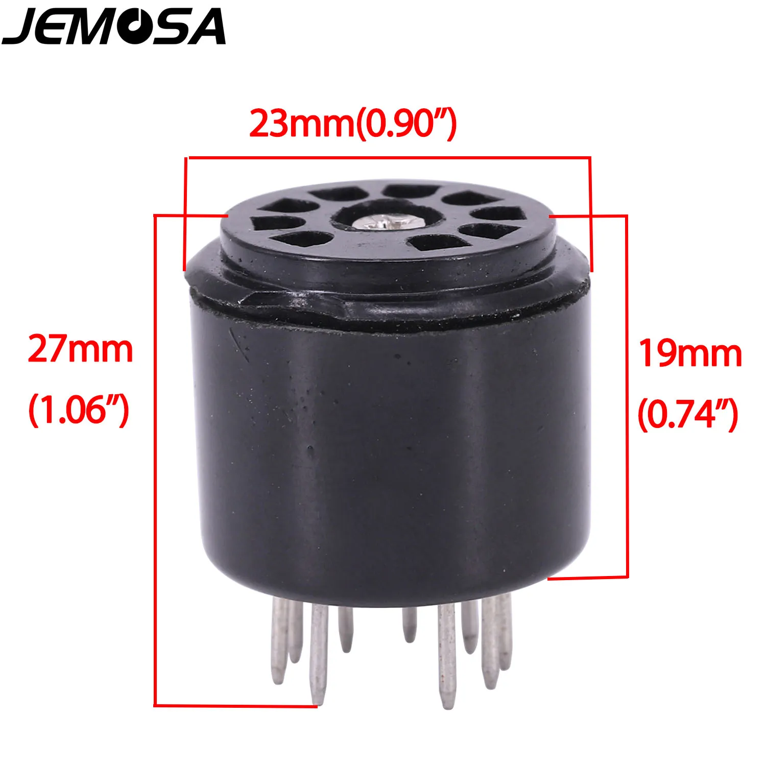 10PCS 베이클라이트 9Pin 튜브 소켓 테스트 보호기 6DJ8 12AX7 ECC83 12AU7 ECC82 EF86 6922 5670 오디오 증폭기 HIFI