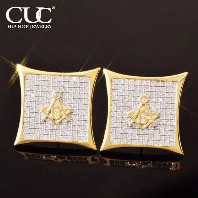 Masonic earrings for mens deals