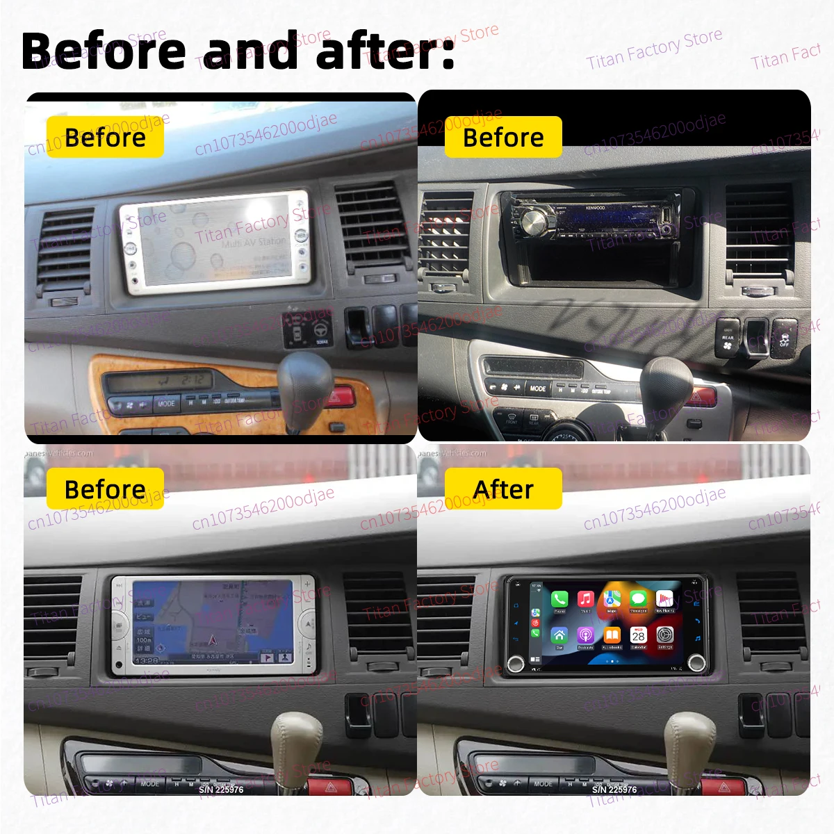 7 "شاشة أندرويد سيارة الوسائط المتعددة 2Din راديو لتويوتا داعش 2004-2019 اللاسلكية Carplay أندرويد السيارات رئيس وحدة ستيريو GPS BT WIFI