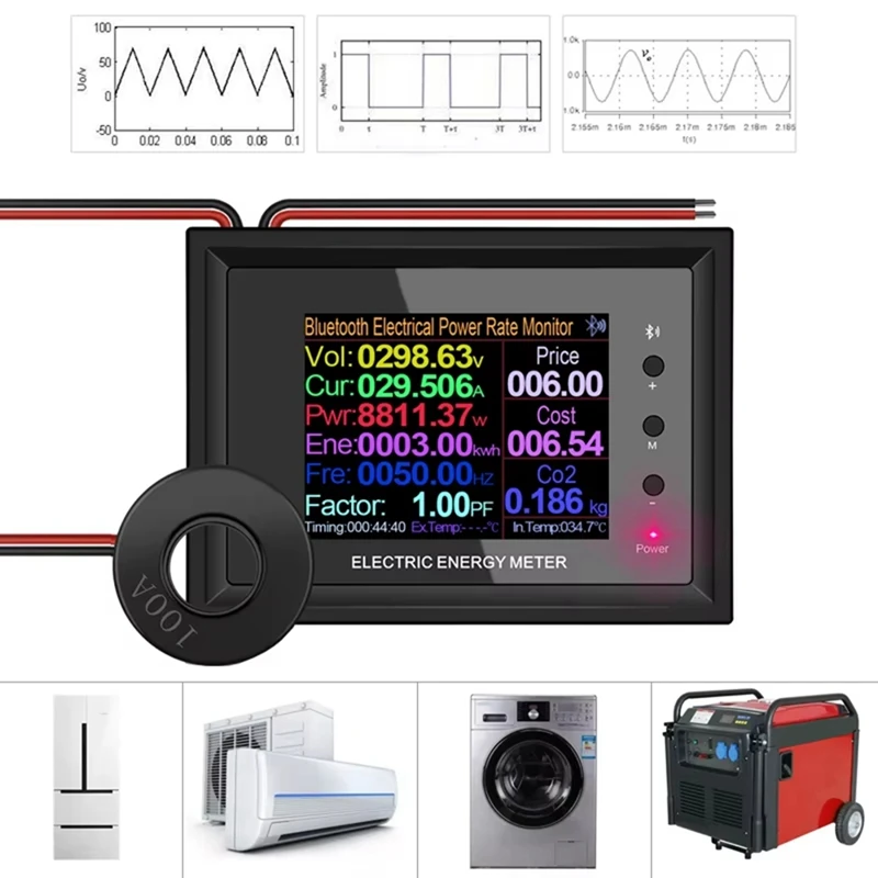

AT24CB AC300V 100A Electric Energy Meter Support Bluetooth HOT SALE