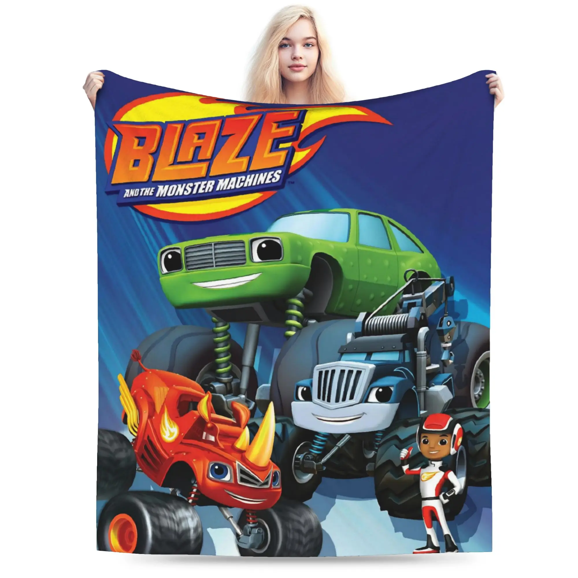 Blaze and the Monster Machines Blanket Super Soft Warm  Throw Blankets for Living Room 50x60 Inches Multi-size Bedspread