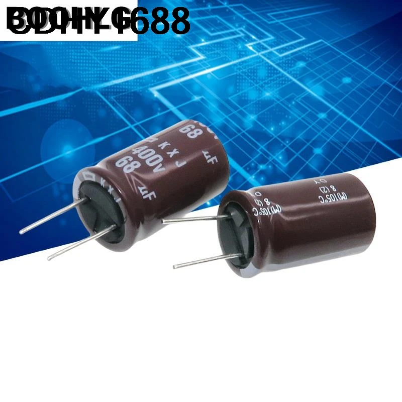 2 個のオリジナル KXJ 電解コンデンサ 400v 68uf 16x25 日本 CHEMI-CON 高周波と長寿命