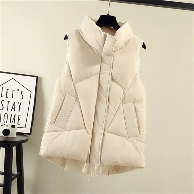 PinkyIsBlack 2024 New Casual Autumn Winter Vest Jacket For Women Stand Collar Qulited Warm Outerwear Sleeveless Winter Waistcoat