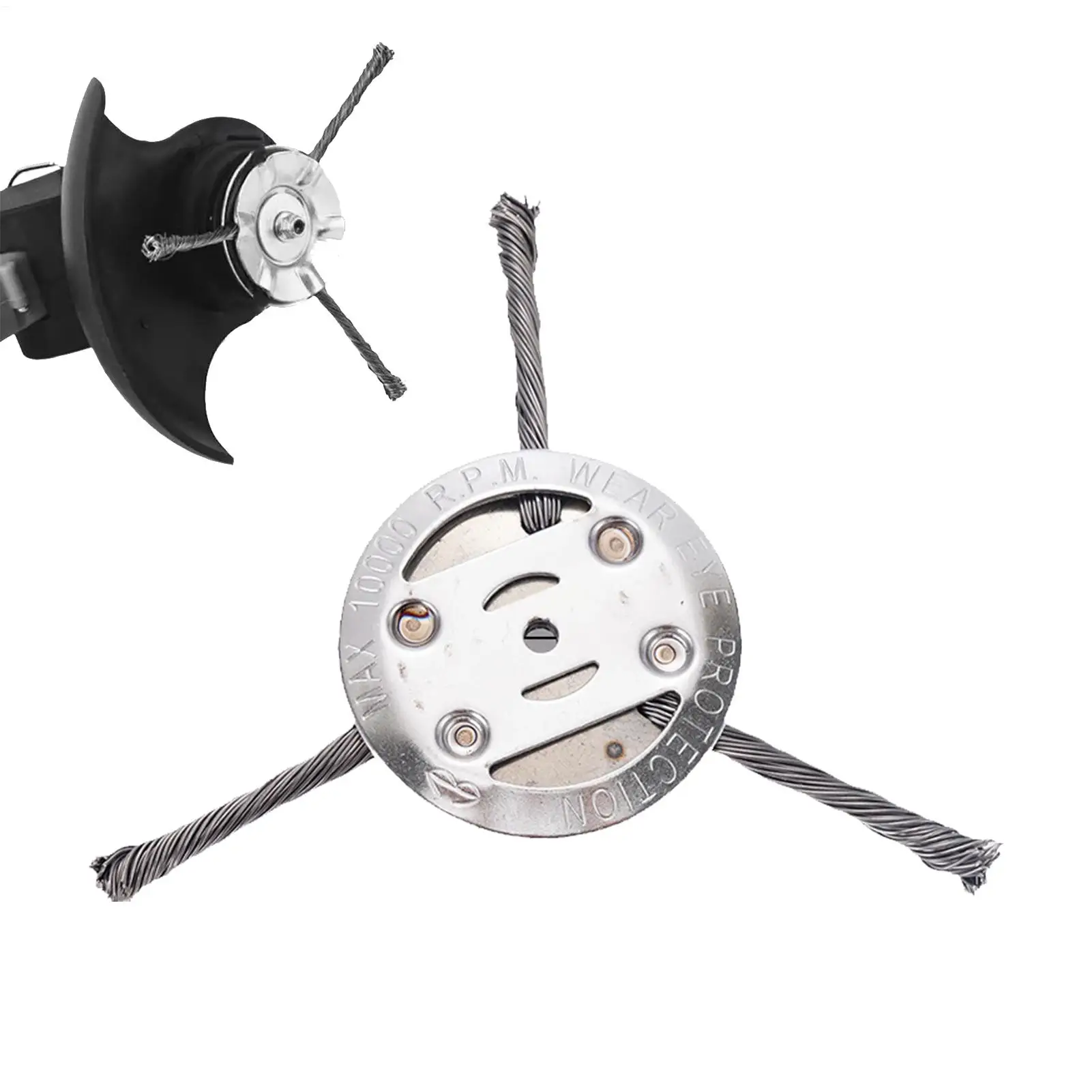 

Steel Wire Grass Trimmer Head Universal Rotary Weeds Brush Cutter Head Garden Lawn Mower Brush Cutter Accessories