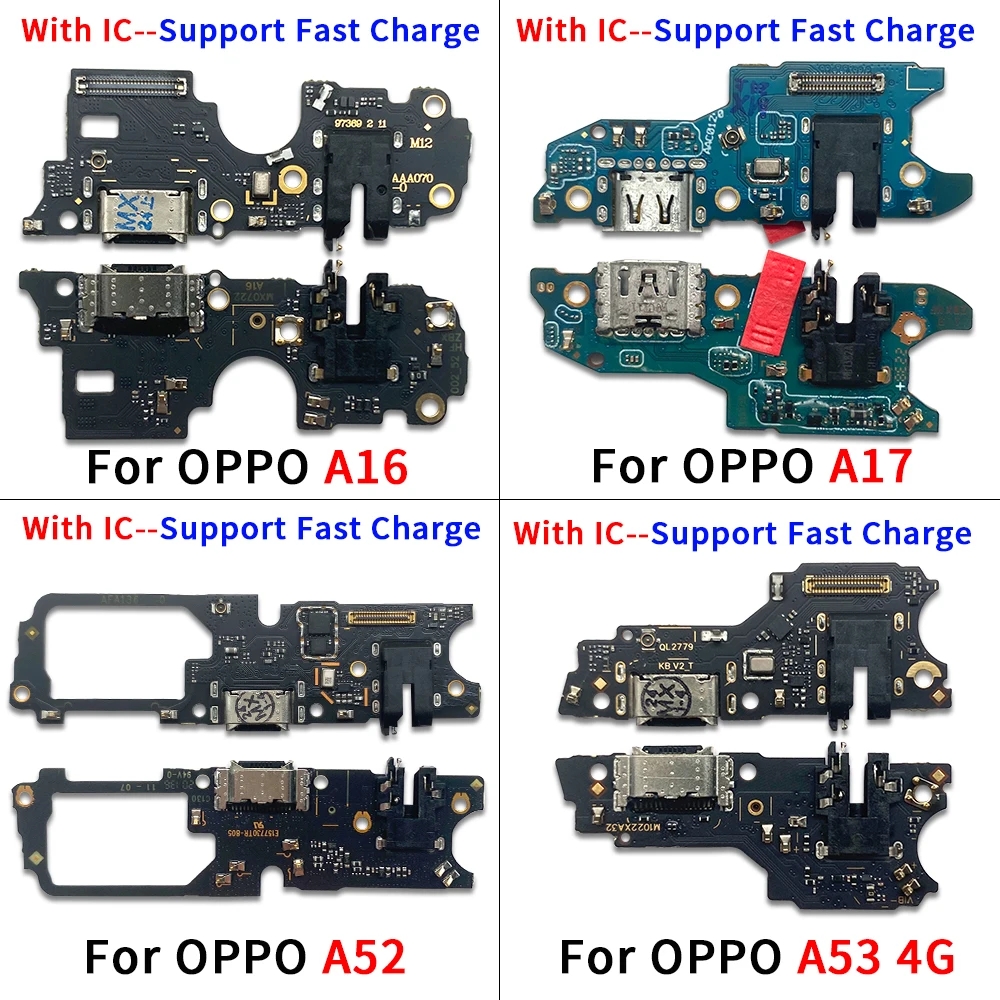 10Pcs USB Charger Charging Dock Port Connector Flex Cable For OPPO A16 A17 A52 A92 A53 A54 A55 A56 A57 A58 A93 A94 A95 A96 4G 5G