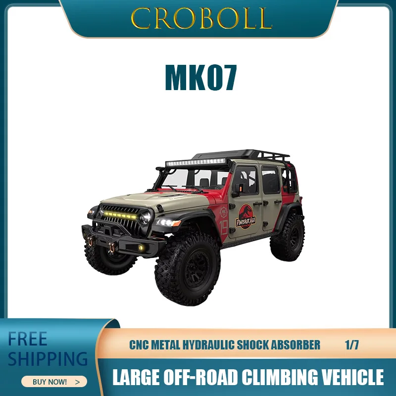 

Lello Croboll MK07 Remote Control Electric Off-Road RC Car 1/7 Scale Large Climbing Vehicle with Differential Lock Dual Speed