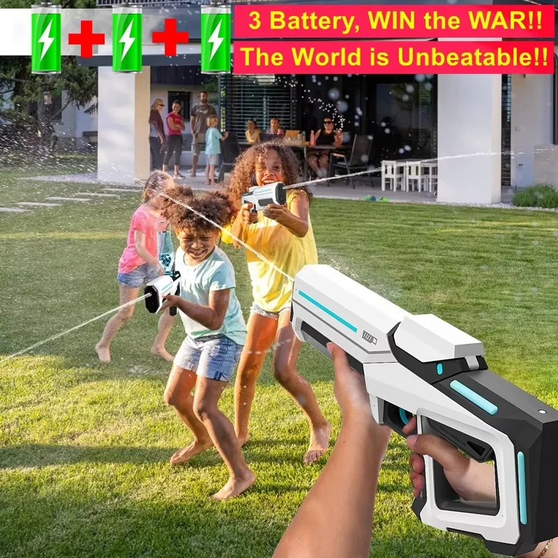 ปืนฉีดน้ําไฟฟ้าที่มีประสิทธิภาพ Squirt ดูดอัตโนมัติน้ําปืนพก Blasters ฤดูร้อนชายหาดกลางแจ้งของเล่นเด็กเด็กผู้หญิงเด็กผู้ใหญ่