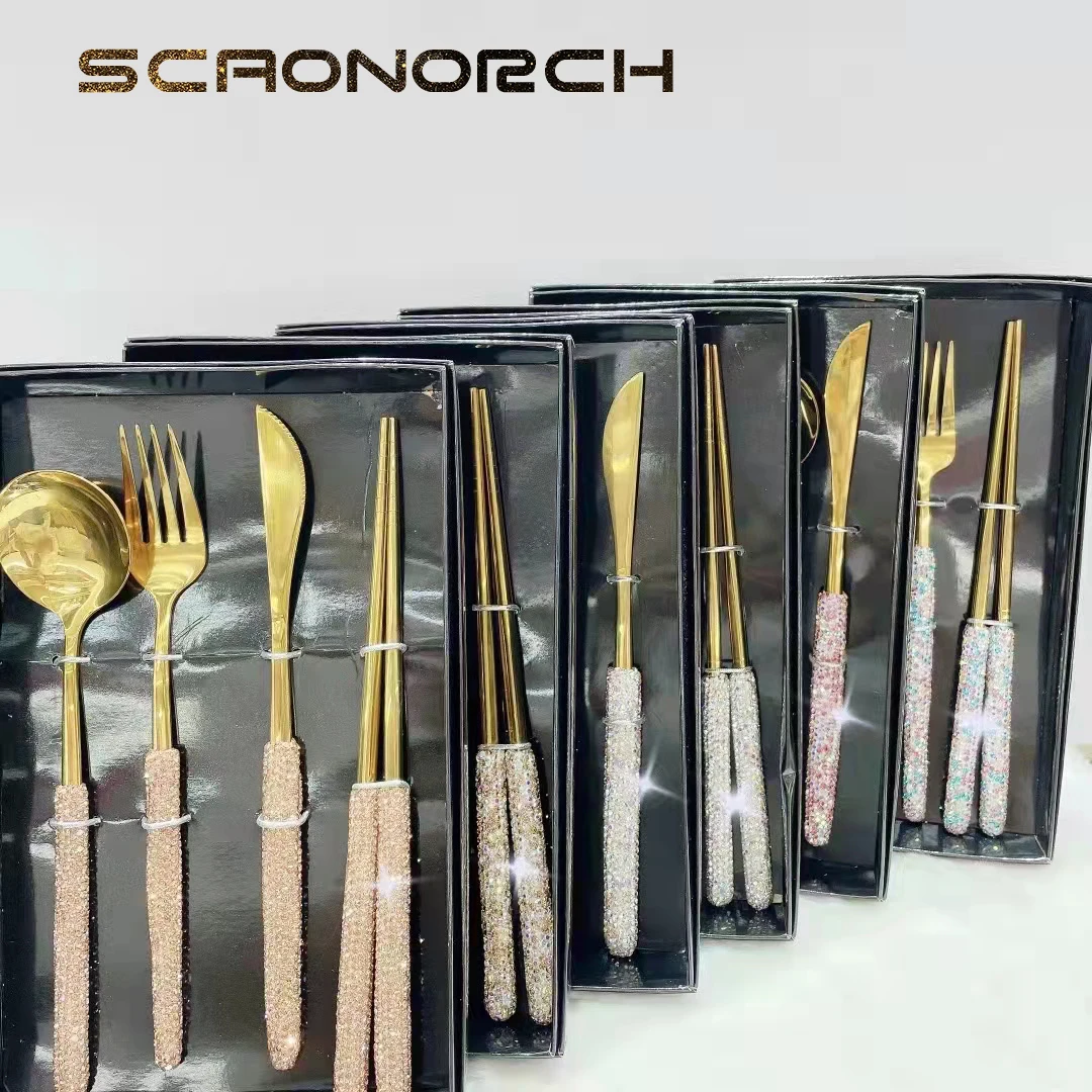 

4 шт., столовые приборы из нержавеющей стали