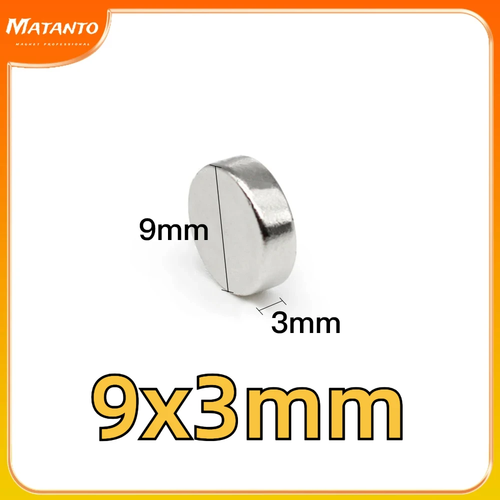 10/20/50/100/200/300PCS 9*3mm Small Round Rare Earth Magnet 9x3mm Permanent Neodymium Magnet Strong N35 Disc Search Magnet 9x3