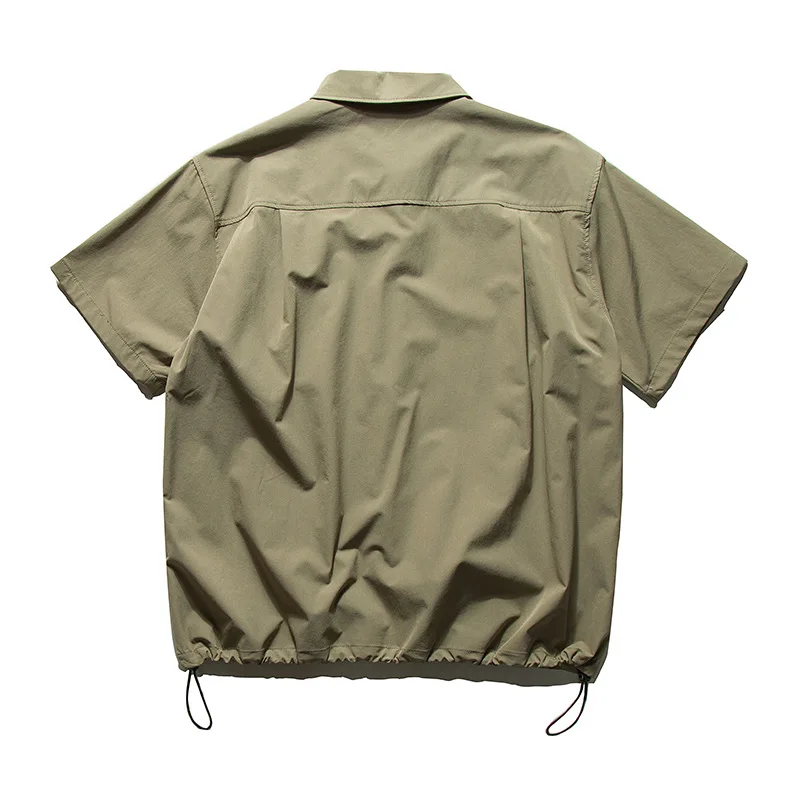 Senbo Summer Japanese Retro Solid Color Short Sleeve Shirt Casual All-match Shirt Jacket