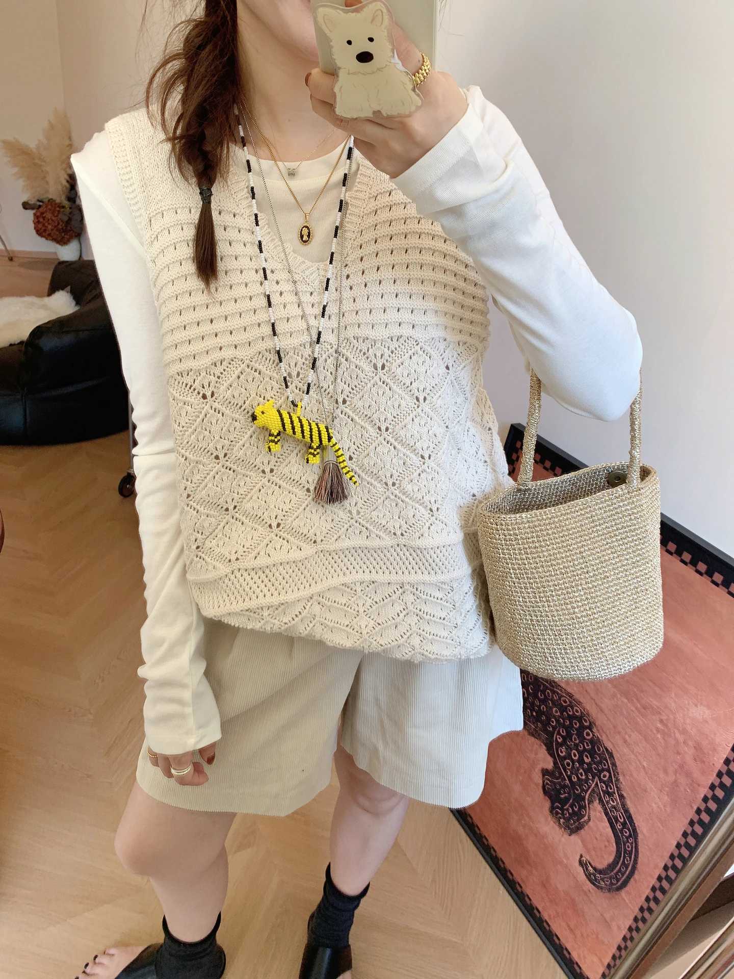 

Женский вязаный жилет с V-образным вырезом и ажурным узором, модный дизайн, удобная посадка, осенняя верхняя одежда