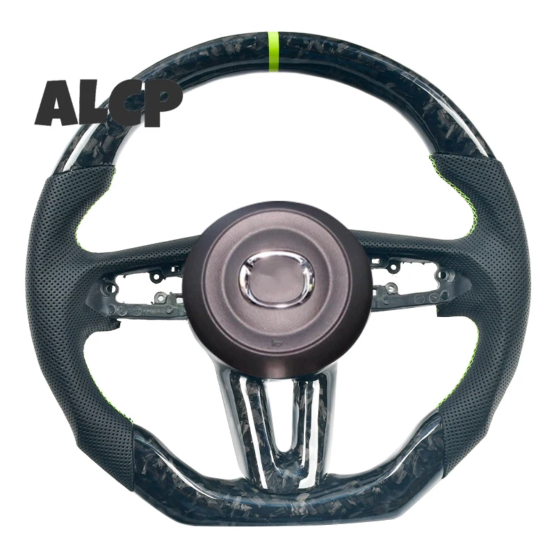 

Mazda 3 Real Glossy Forge Carbon Fiber Steering Wheel For Mazda 3 2019-202 Customized Car Accessories