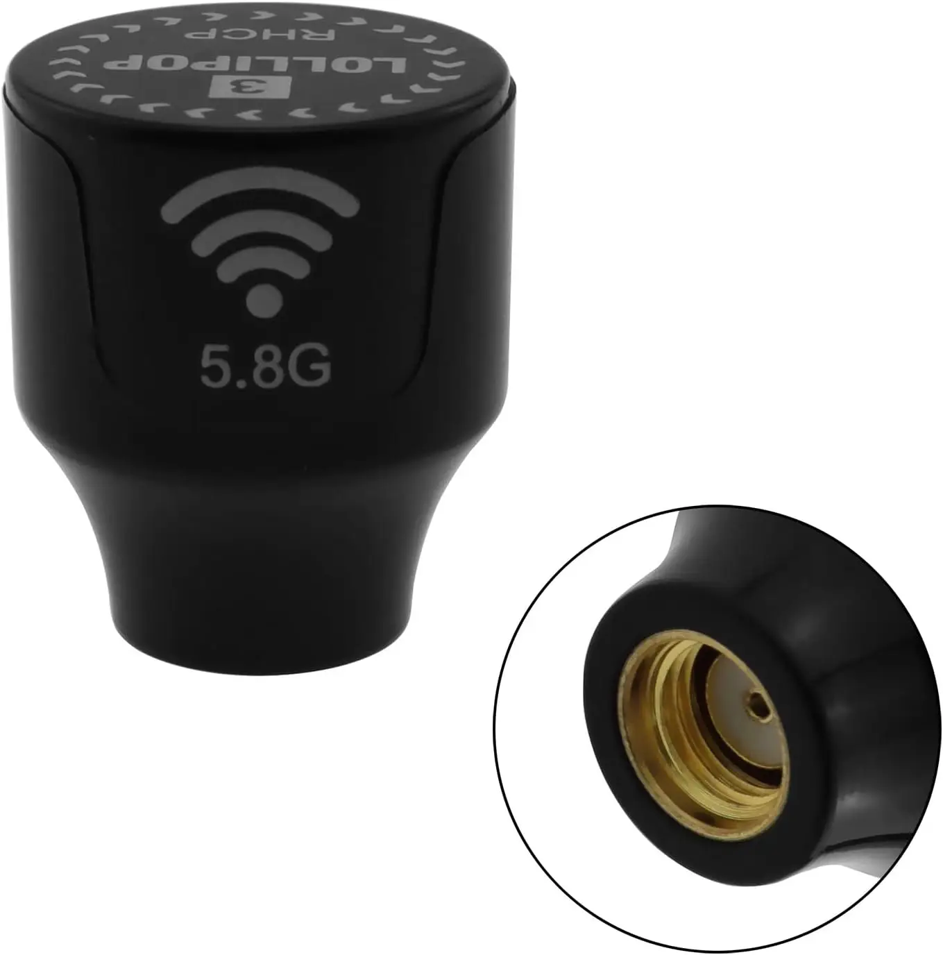 Black Super Mini Stubby 5.8GHz 5dBi Antenna SMA Female for FPV Transmitter TX RX RC MAK-RHCP