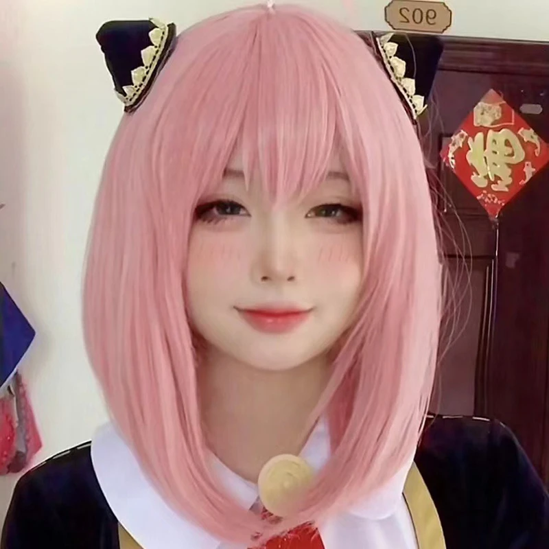 Anime SPY×FAMILY Rolpruik Podium Sitcom Voer kleding Wedstrijden Simulatie Kort haar Anya Forger Karaktermodellering Bobkapsel