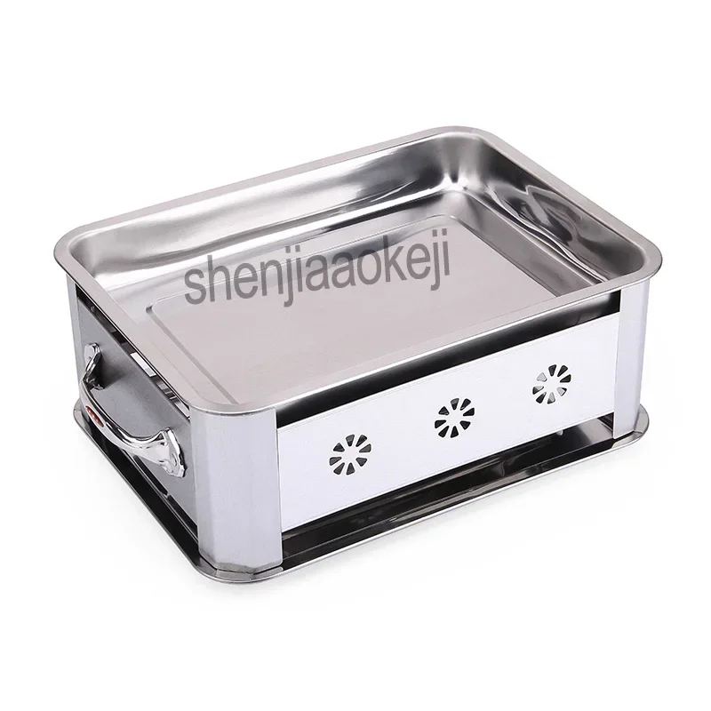 Stainless Steel Grilled Fish Furnace Grilled Fish stove thicken hotel commercial carbon roasted charcoal alcohol grill fish oven