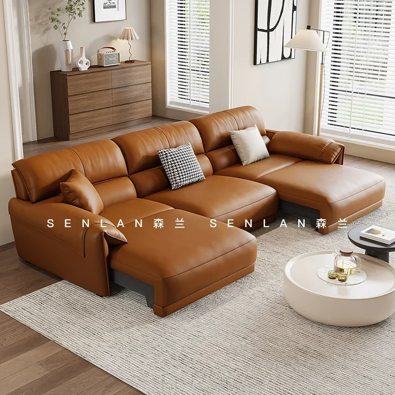 Italian Electric Living Room Sofa Simple Modern Living Room Retractable Patio Sofas Lazy Modular Home Furniture Sofa view 4