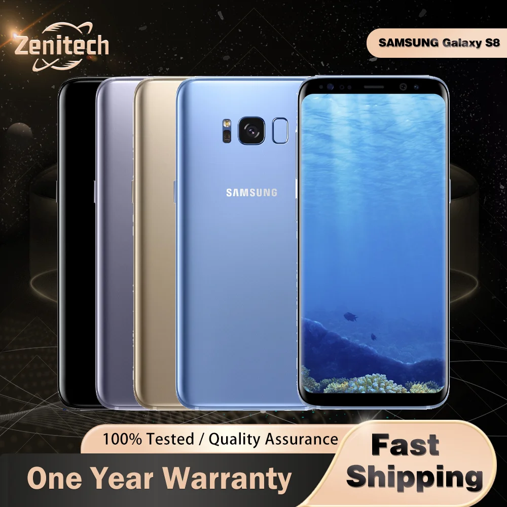 هاتف سامسونج جالاكسي S8 G950U G950F أصلي مفتوح 4 جيجابايت رام 64 جيجابايت روم بشريحتين ثماني النواة أندرويد S8 #1