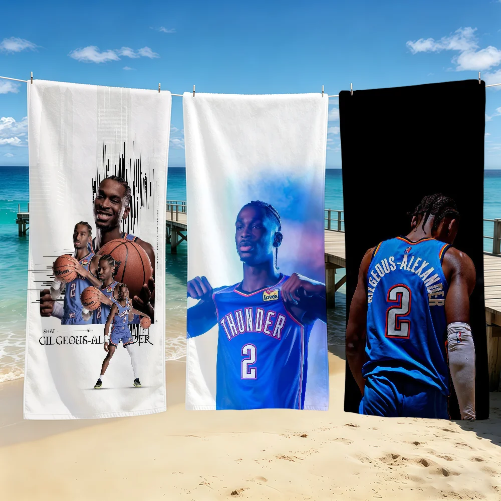 S-Shai G-Gilgeous A-Alexander SGA Towel For Outdoor Camping Beach Towel Super Absorbent Quick-Drying Summer Towel