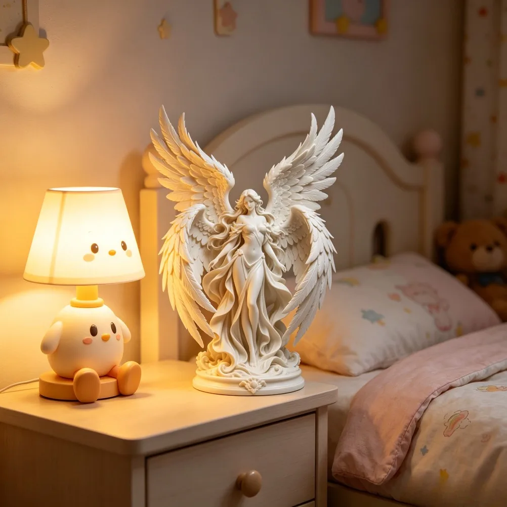 3D Relief Angel Figurine, Neoclassical Sculpture, Desktop Ornament, Religious Gift, Decorations, Centerpieces, Party Supplies