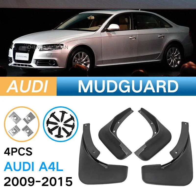 Mud Flaps for Audi A4L 2009-2015 Splash Guards Fender MudFlaps Front Rear Mudguards Car Accessories