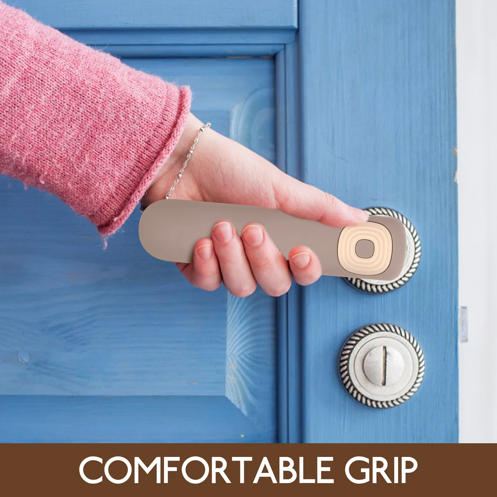 

Silicone Door Handle Cover Baby Proofing Protective Sleeve for Long Handles Anti Collision Knob Guard Child Safety Wall
