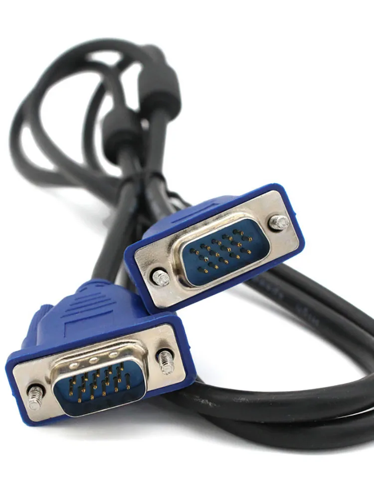 VGA3+2 Cable  Male to Male Cable Converter video Braided Shielding 1.5m for HDTV PC TV Projector Monitor