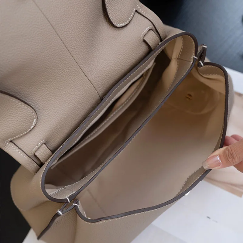 Women Luxury Genuine Leather Crossbody Bags Versatile Elegant Lady Handbag for Work & Daily​ 2026 New Fashion Flap Shoulder Bag
