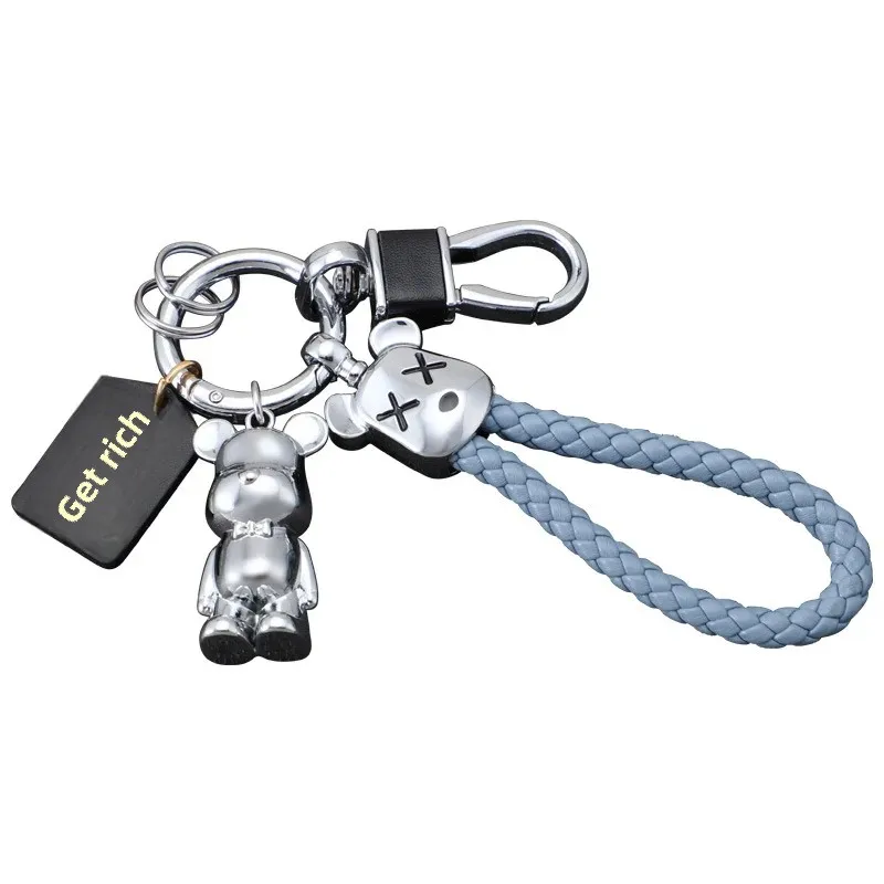دائم المعادن الدب سيارة المفاتيح الراقية أفخم مفتاح حبل مكافحة فقدان مقاومة للاهتراء وقوية عبر الحدود اكسسوارات السيارات #5