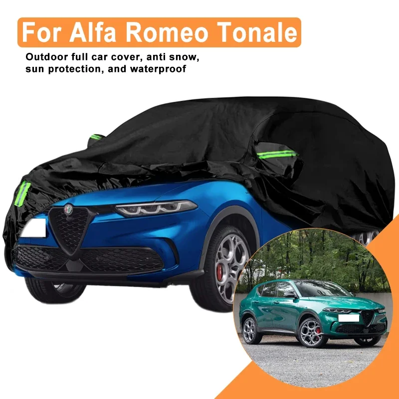 

Full Car Cover for Alfa Romeo Tonale Outdoor Use - Waterproof Snowproof Sunshade, Winter & Summer Auto Protection Accessories