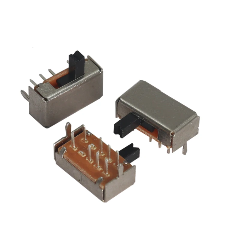 【50-20PCS】SK23D07 8 Pin PCB 3 Position 2P3T DP3T Miniature Slide Switch Side Knob SK23D07VG4 Handle high 4mm