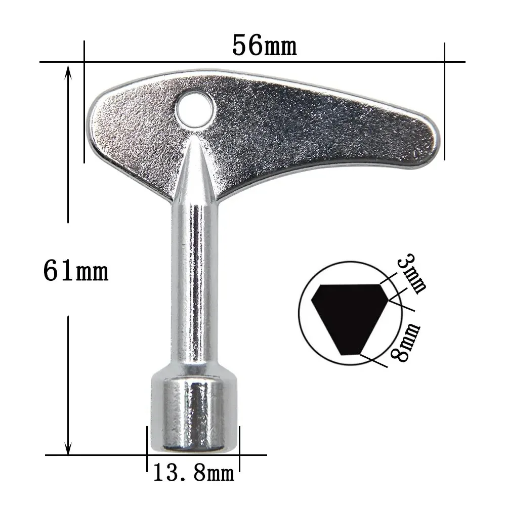 1/2PCS Universal Triangle Key Wrench, Multi-Purpose Elevator Water Meter Cabinet Triangular Socket Repair Tool