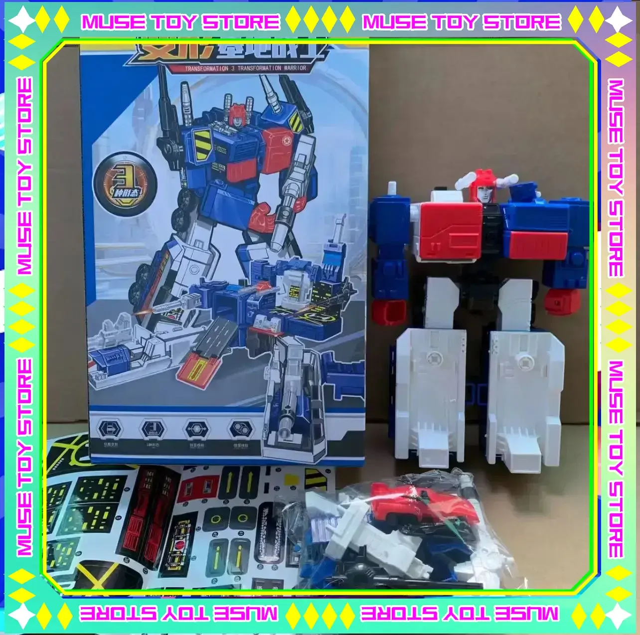 Transformação Metrotitan Azul Metroplex Ko G1 Três Transformações Figuras de Ação Coleção de Presentes de Brinquedo em Estoque