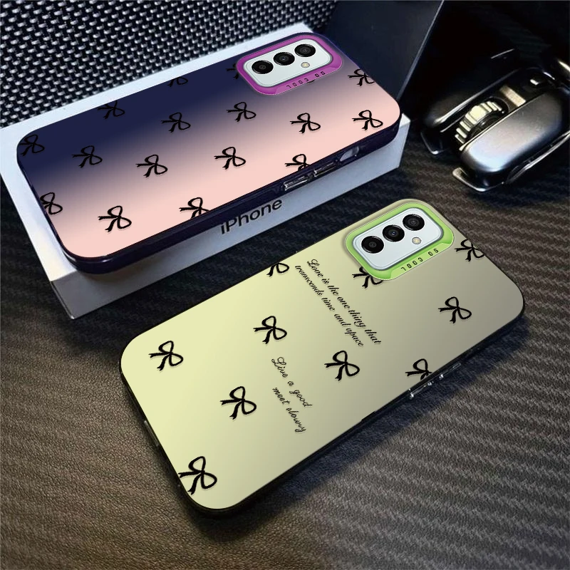 Fashion Cute Bow Knot Pattern Case For Samsung Galaxy M34 M32 M31 M30S M23 M21 M13 M12 M11 M10 M02 Shockproof Hard PC Cover Capa