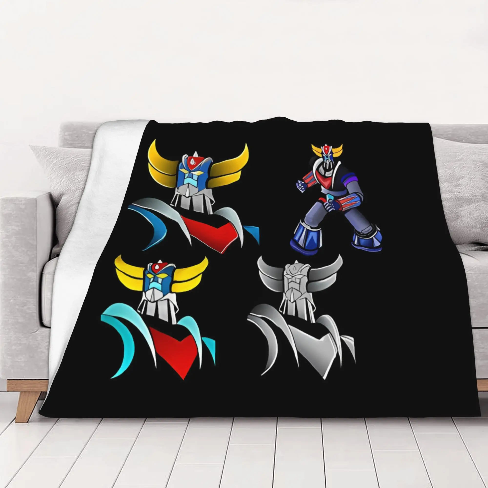 1PC home Cutecore GOLDORAK GRENDIZER Goldorak Blanket Super Cosy Plush Home Living Room Sofa halloween