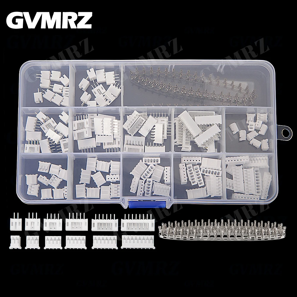 220PCS PH2.0 JST Male Female Plug Socket PH 2.0mm Connector kit Straight Pin Terminals 2P 3P 4P 5P 6P 8P Pitch 2.0mm