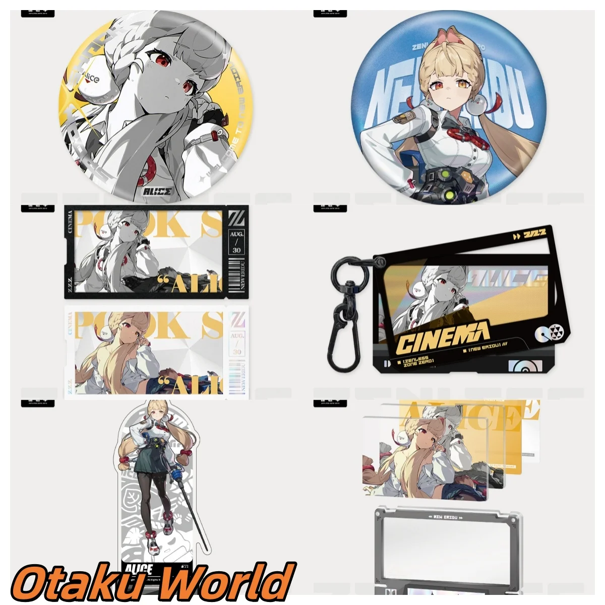 พวงกุญแจอะคริลิค ป้ายชื่อ อลิซ ธิมฟิลด์ ของสะสมการ์ด อนิเมะเกม Mihoyo ZZZ Zenless Zone Zero คอสเพลย์