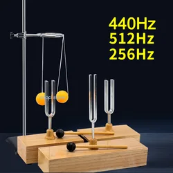 Resonant tuning fork 440HZ teaching tuning fork 512HZ/256HZ acoustic tuning fork propagation experimental equipment set,1Set