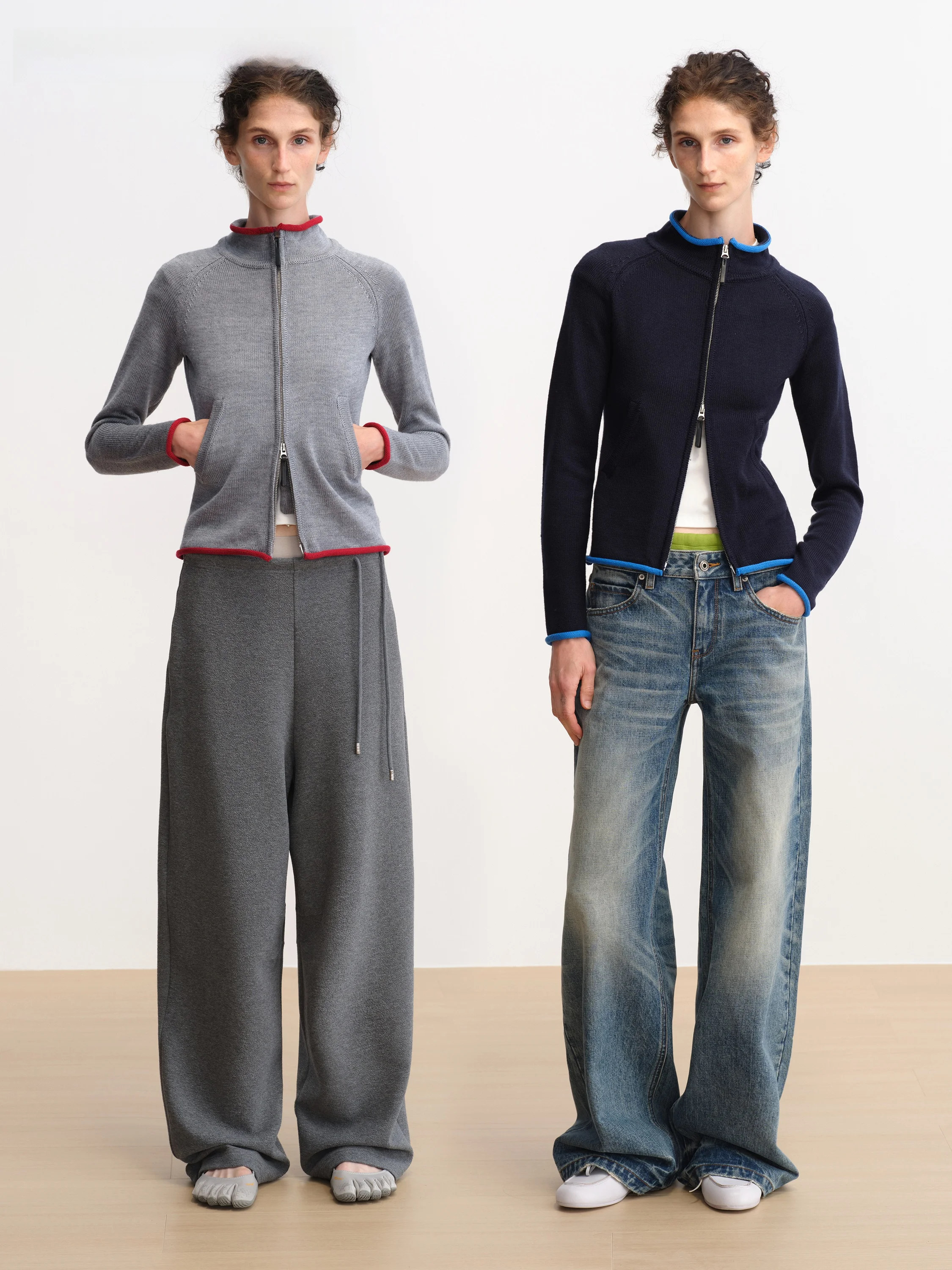 

True by Nature Vintage Wool Knitted Zipper Svel Sweater Coat Street Sle Slim Fit Color Blo Open Cardigan