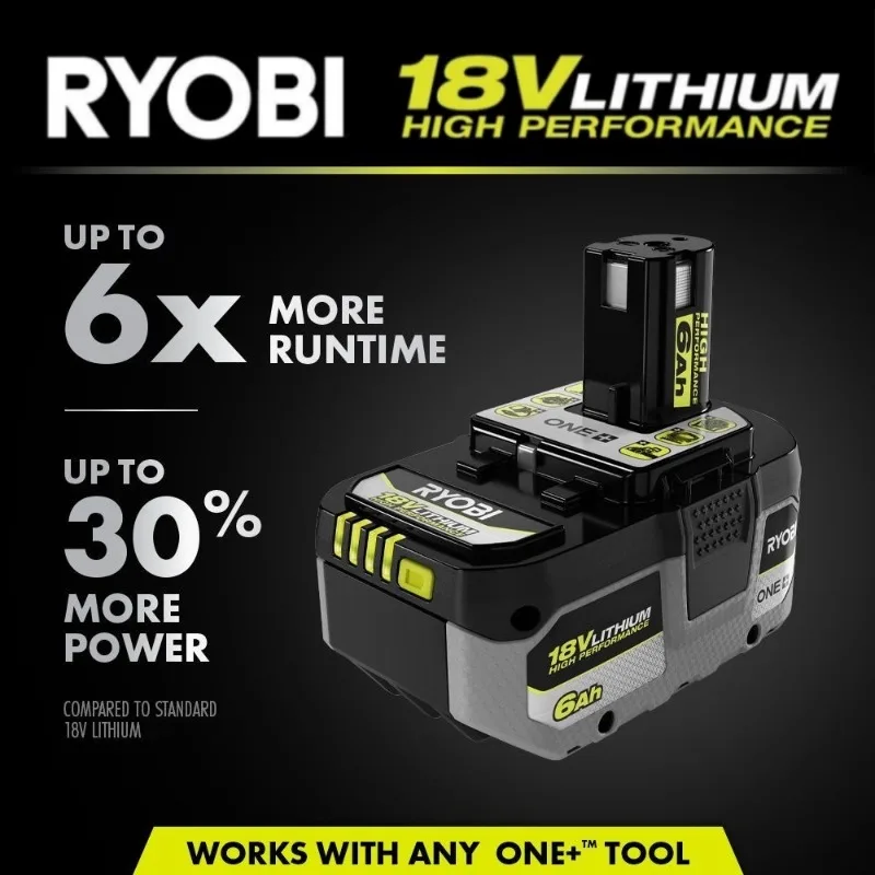 Suitable for Ryobi P108 18V single battery 4.0Ah 6.0Ah 8.0Ah lithium-ion power tool P104 P107 RB18L50 RB18L20 P108