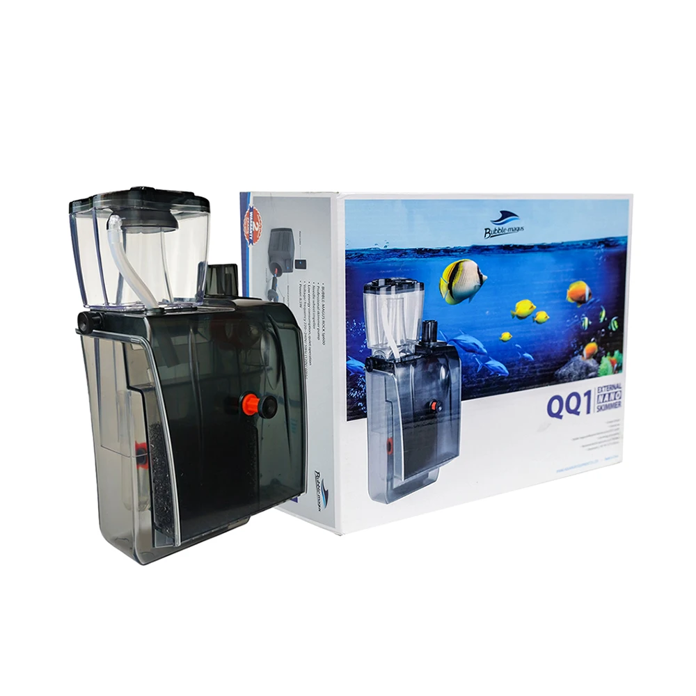 Bubble Magus External Protein Skimmer QQ1 QQ3 with Bubble Magus Pinwheel Pump for Marine Reef Aquariums