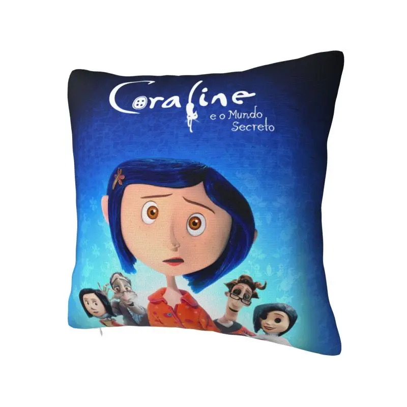 Custom Halloween Coraline Throw Pillow Covers Decoracion 3D Printed Sofa Cushion Cover Polyester Soft Pillowcase Dakimakura