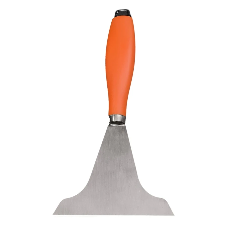 Raschietto per piastra per raschietto per griglia in acciaio inossidabile con parte superiore piatta per accessori per la pulizia del barbecue all'aperto Strumento da cucina