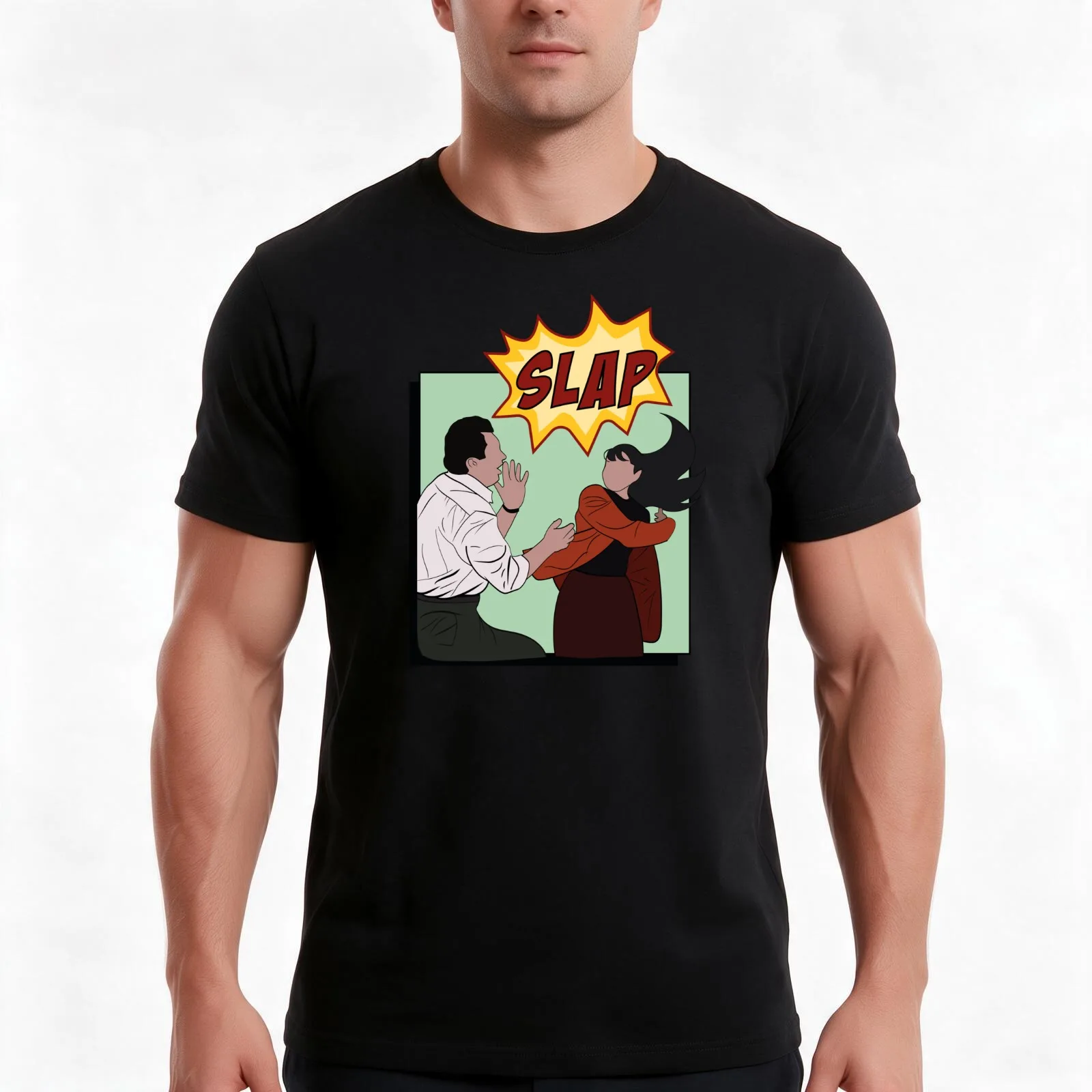 Kennedy - The slap T-Shirt, Summer Casual Cotton Tee, Oversized Streetwear Tops, Vintage Graphic Print, Loose Fit Short Sleeve