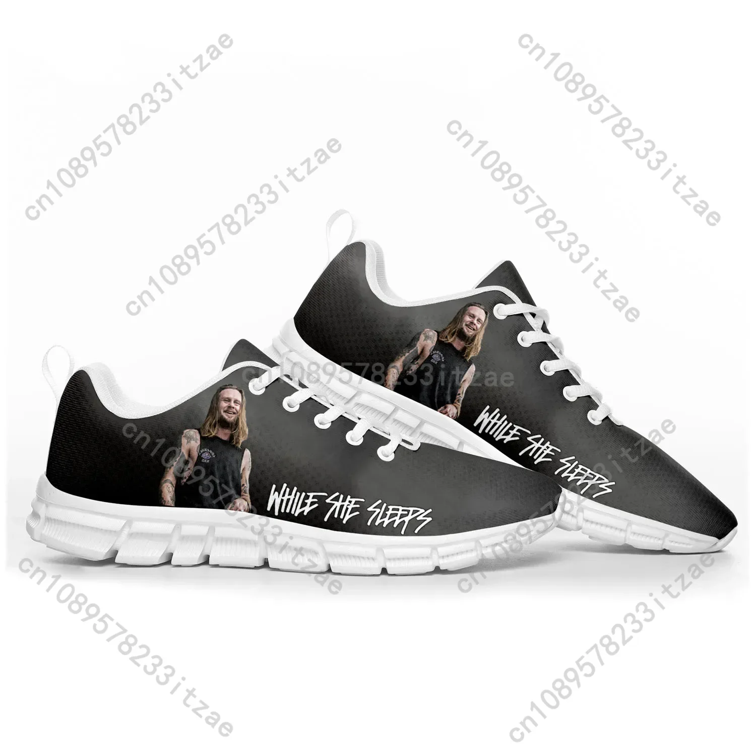 Mentre dorme metalcore band scarpe sportive uomo donna adolescente bambini bambini Sneakers personalizzate scarpe da coppia di alta qualità bianche