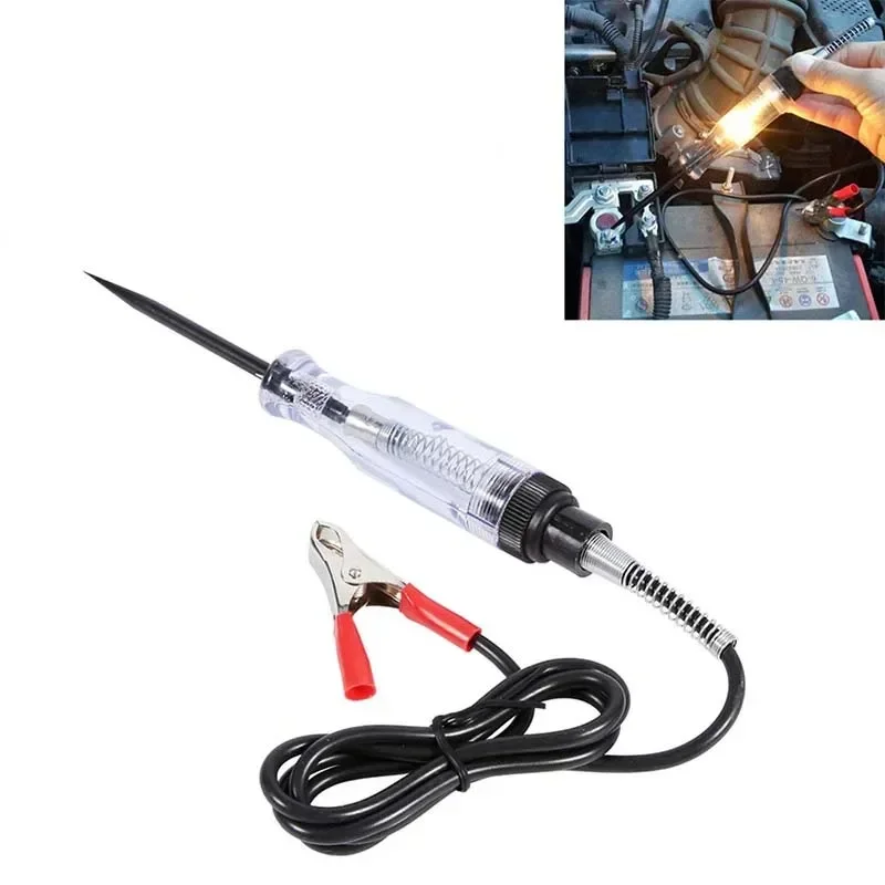 High Quality Auto 6V 12V 24V DC Car Truck Voltage Circuit Tester Car Test VoltMet Long Probe Pen Light Bulb Automobile Maint