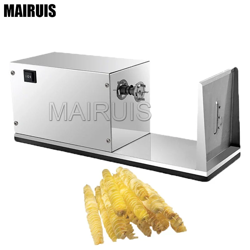 Electric Spiral Cutting Machine Chips Machine Potato Chip String Rotate Potato Chips Tower Chopper Tornado Potato Cutter Machine